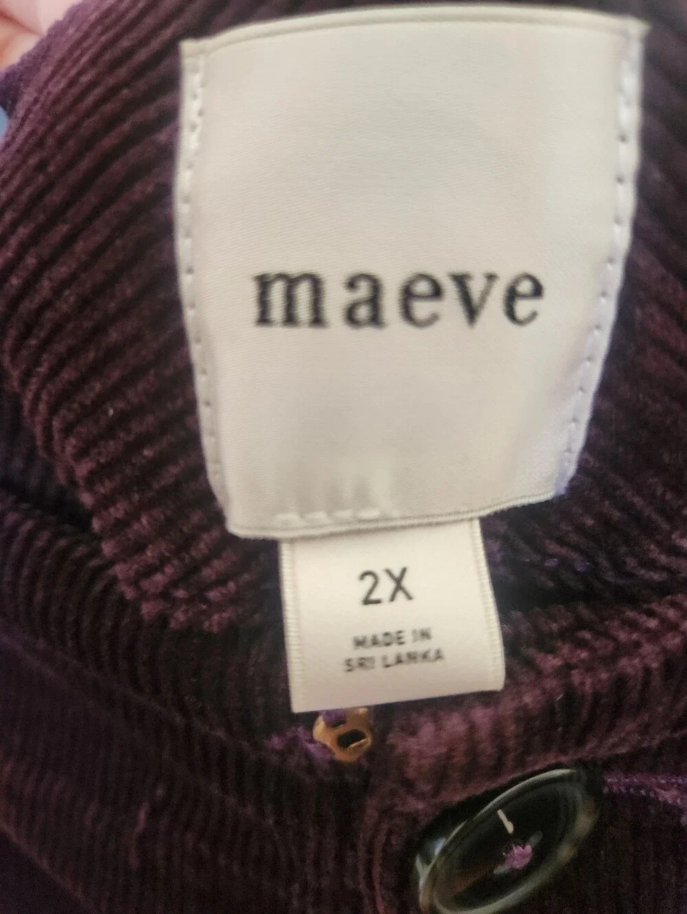 Maeve The Colette Skirt: Corduroy Edition in Deep Purple. Size 2x